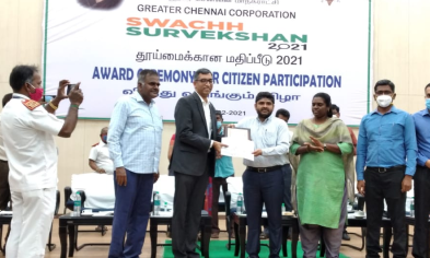 Greater Chennai Corporation felicitates RNTBCI for CSR measures