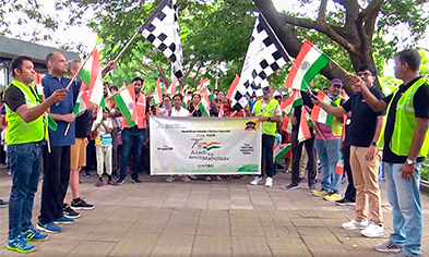 RNTBCI Organizes 'Walk With National Flag'  To Celebrate 75 years of Indian Independence